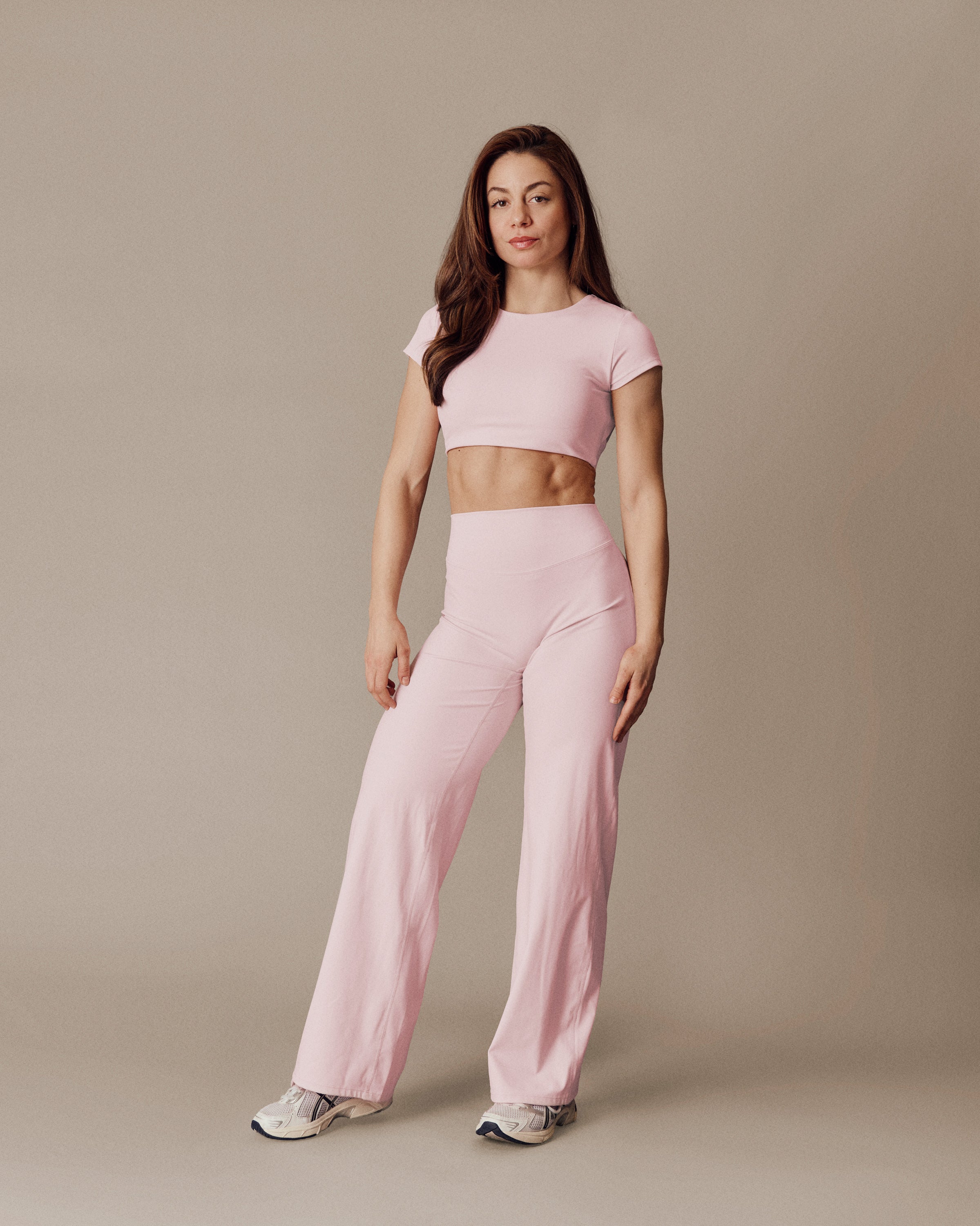 Open Back Short Sleeve SculptFlex - Soft Pink