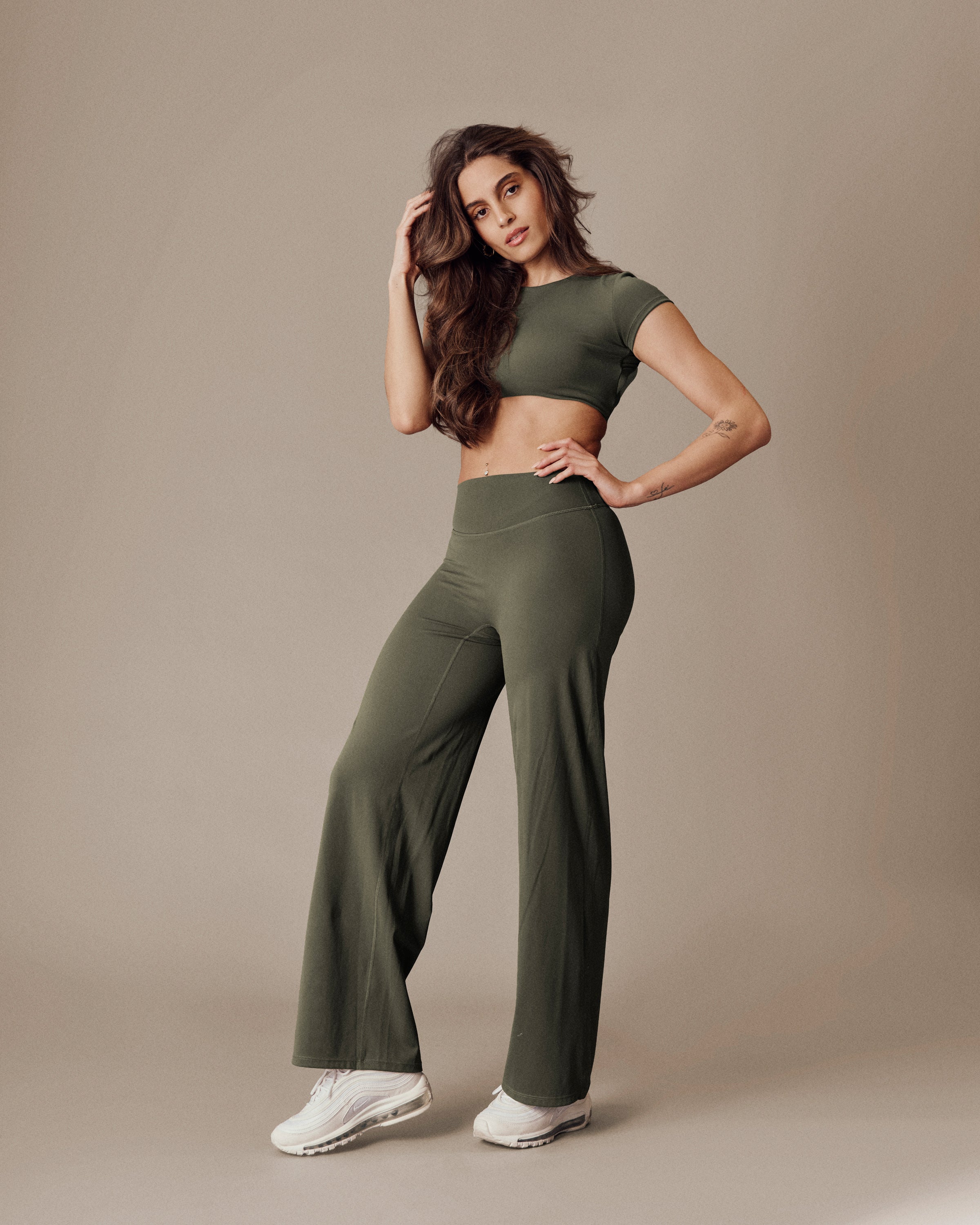 SculptFlex Straight Leg Pants - Mountain Green