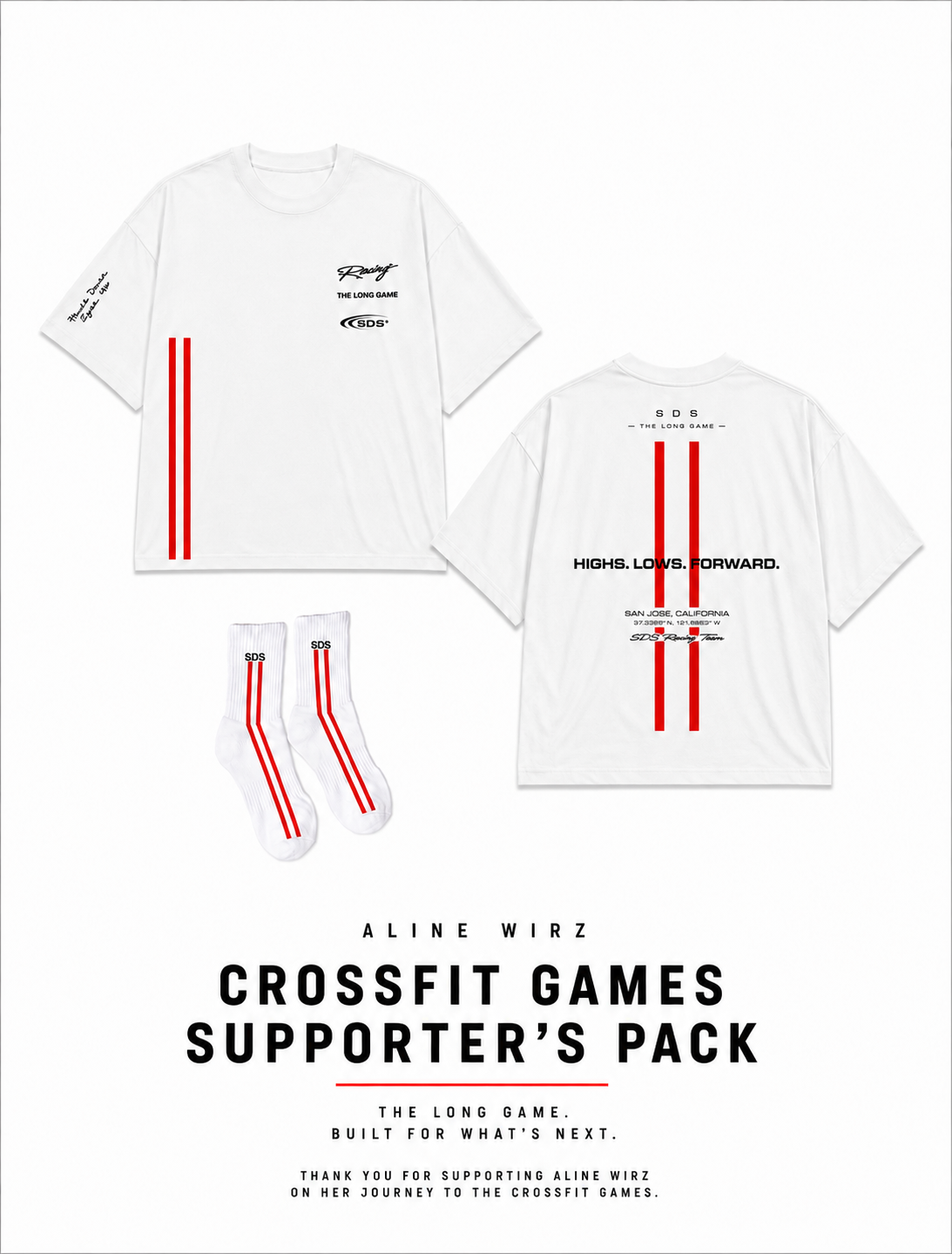 Aline Wirz Supporter T-Shirt and Socks Bundle