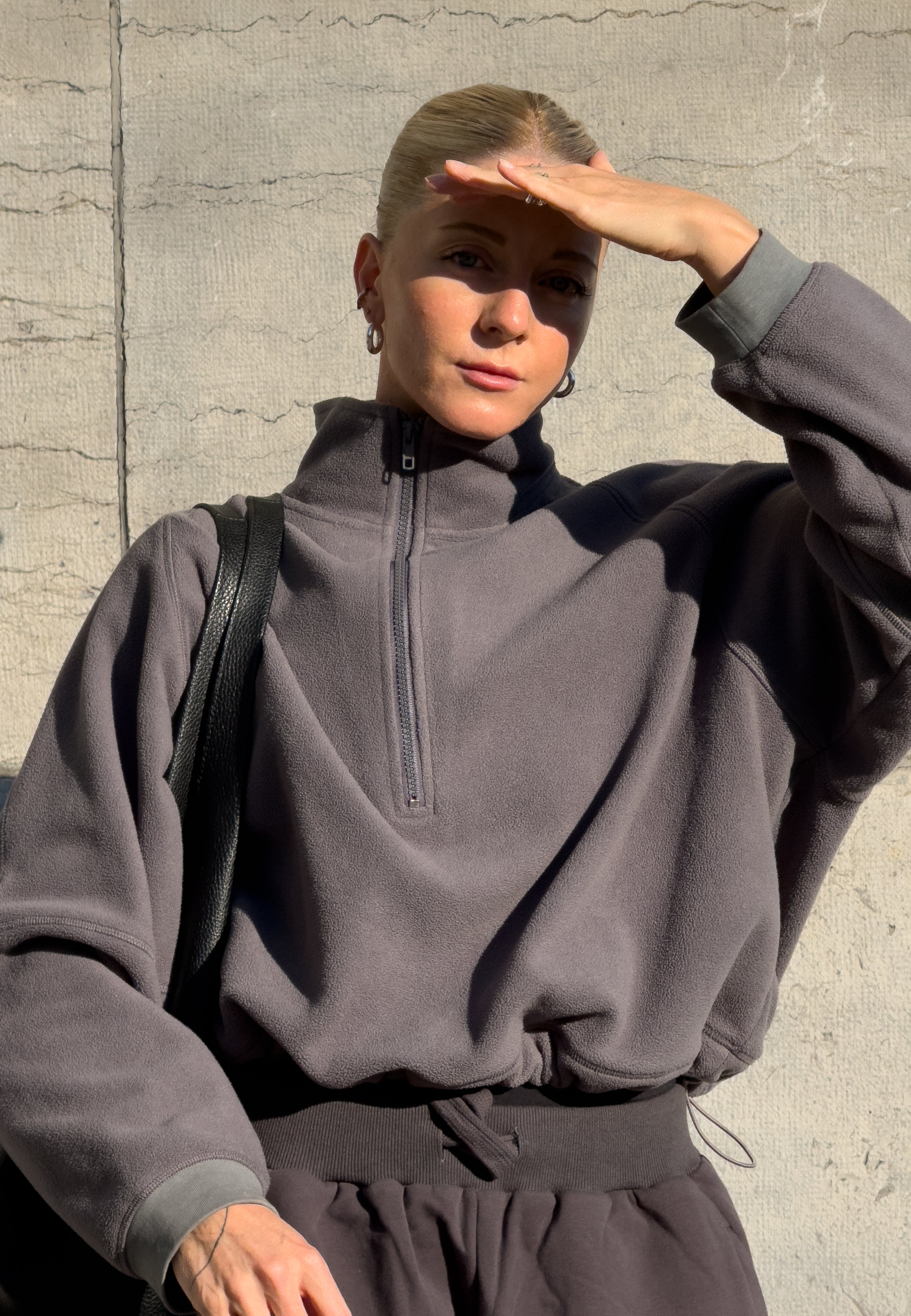 Half Zip Fleece Pullover - Nordic Grey