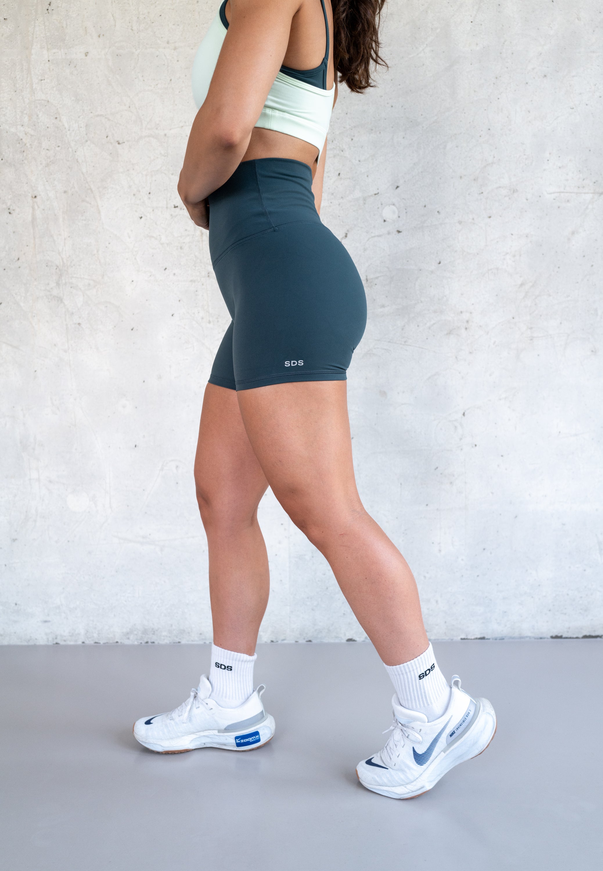 SculptFlex Shorts - Extra High Waist Mid Length - Teal